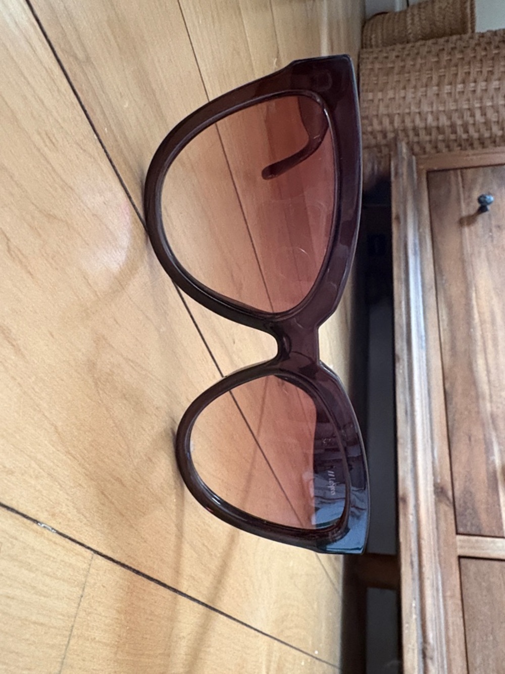 Le Specs Oversized Brown Gradient Sunglasses